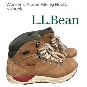 EUC Woman’s LL Bean Alpine Hiking Boots. Nubuck. Tek 2.5 Waterproof. Size 8.5 M